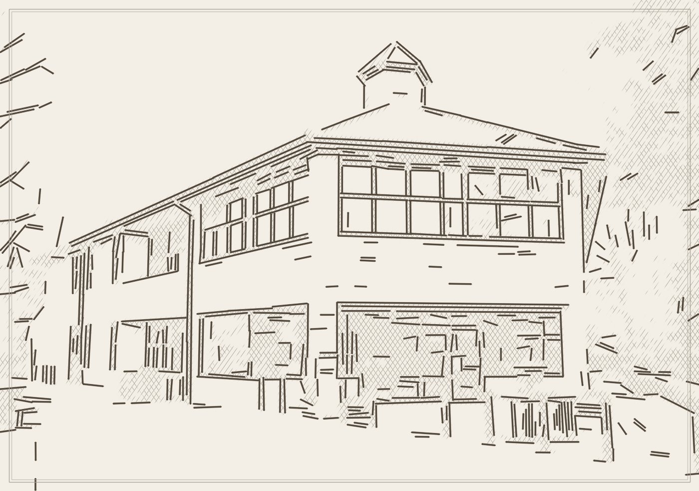 Drawing of Frome library