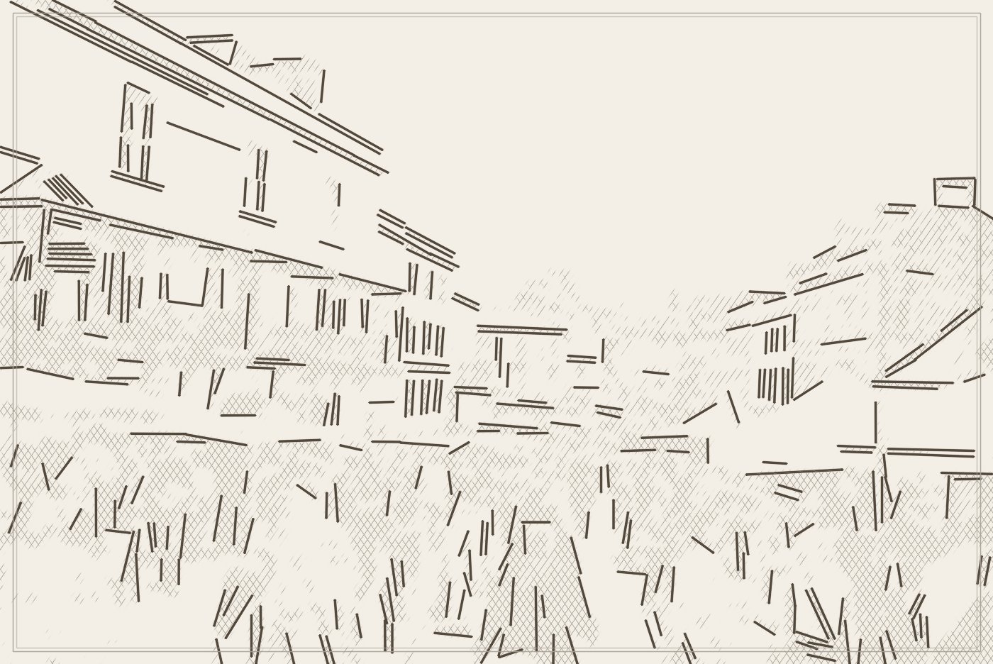 Drawing of the Market Place, Frome